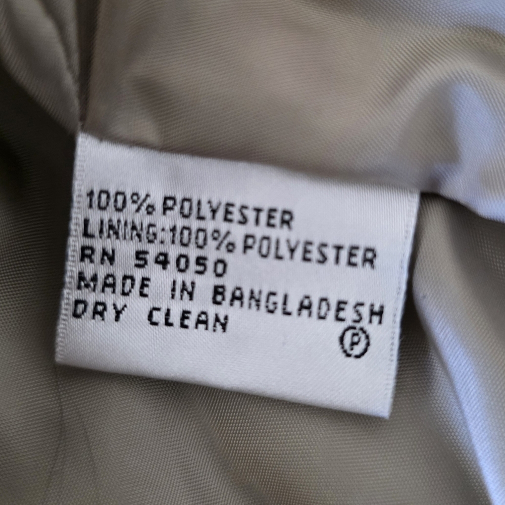 LeSuit Three Button Jacket & Skirt Suit Set Neutral Tan Beige Gray Weave Sz 6 - Picture 13 of 16